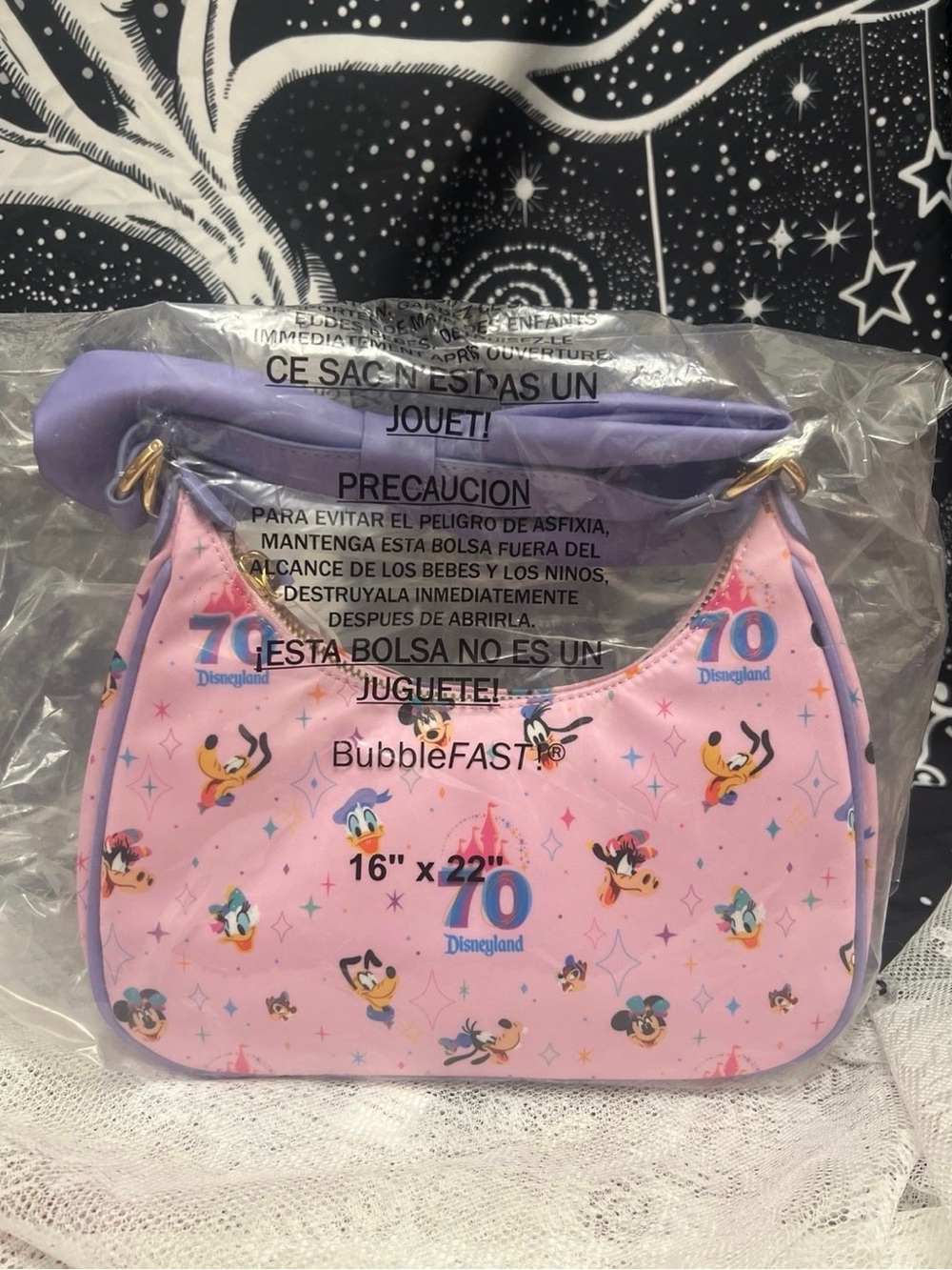NWT! Disney Parks x Stoney Clover Lane Disneyland 70th Anniversary Bag